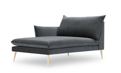 Chaise Longue Elio links velvet