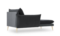 Chaise Longue Elio links velvet