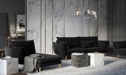 Chaise Longue Elio links velvet