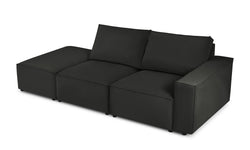 Modulair 3-zitselement Carlo links ribstof