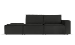 Modulair 3-zitselement Carlo links ribstof
