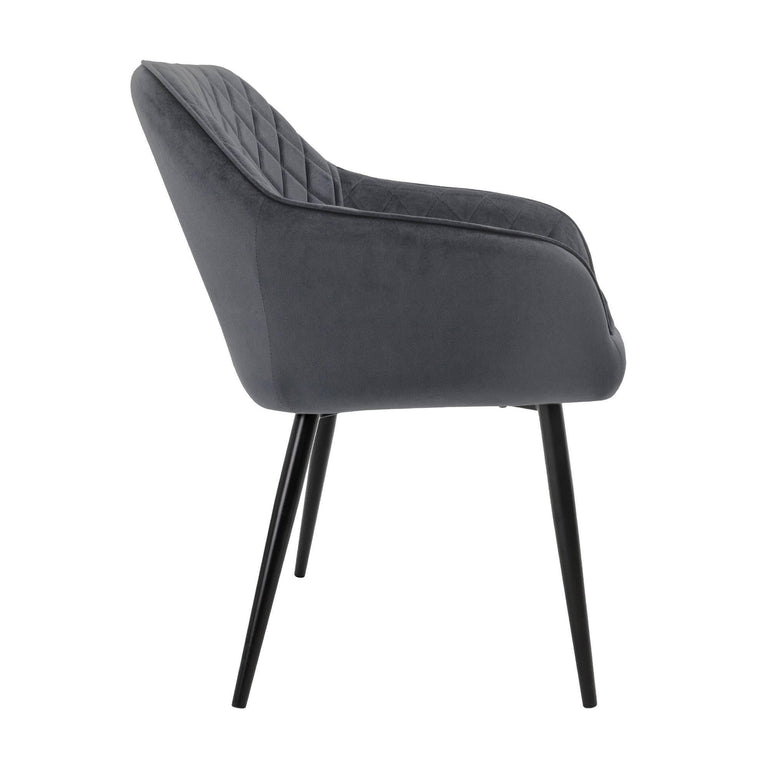 Set van 4 eetkamerstoelen Sanders velvet