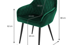 Set van 4 eetkamerstoelen Sanders velvet