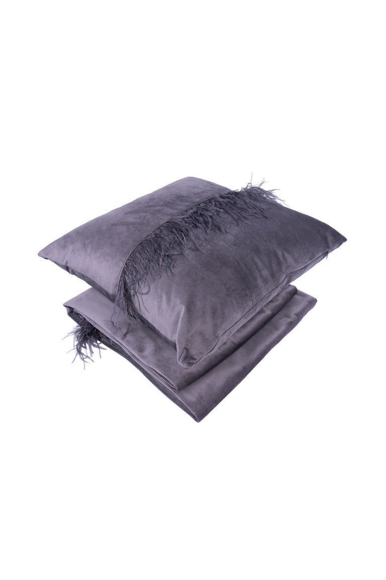 Set van deken en Sierkussen Feathers
