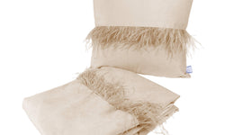 Set van deken en Sierkussen Feathers