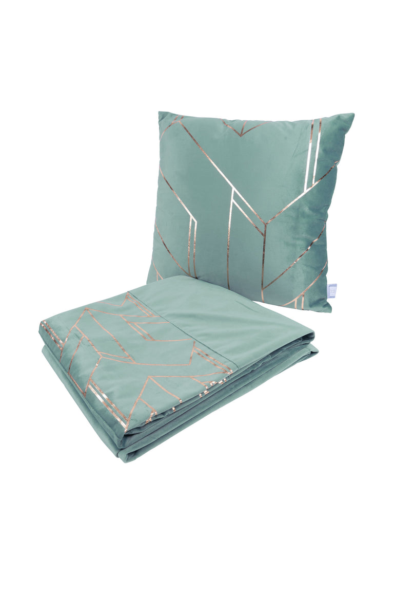 Set van deken en Sierkussen Flow