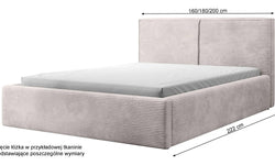 Bedframe Olivier ribstof