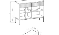 Dressoir Louis 2 deurs 2 lades