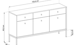 Dressoir Monique 3 deurs 3 lades