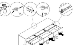 Dressoir Monique 3 deurs 3 lades