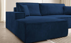 Hoekbank Galine New links ribstof met slaapfunctie