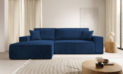 Hoekbank Galine New links ribstof met slaapfunctie