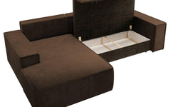 Hoekbank Galine New links ribstof met slaapfunctie