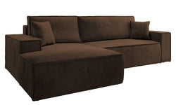 Hoekbank Galine New links ribstof met slaapfunctie