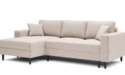 Hoekbank Malena velvet links met slaapfunctie