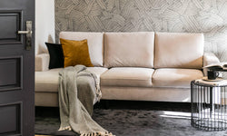 Hoekbank Malena velvet links met slaapfunctie