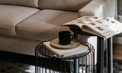 Hoekbank Malena velvet links met slaapfunctie