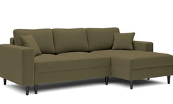 Hoekbank Malena velvet rechts met slaapfunctie