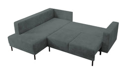 Hoekbank Mira links ribstof