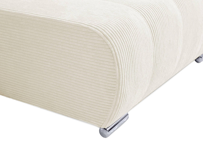 Hoekbank Olivia rechts ribstof met slaapfunctie