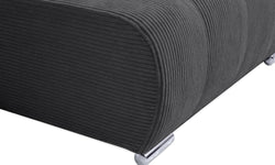 Hoekbank Olivia rechts ribstof met slaapfunctie