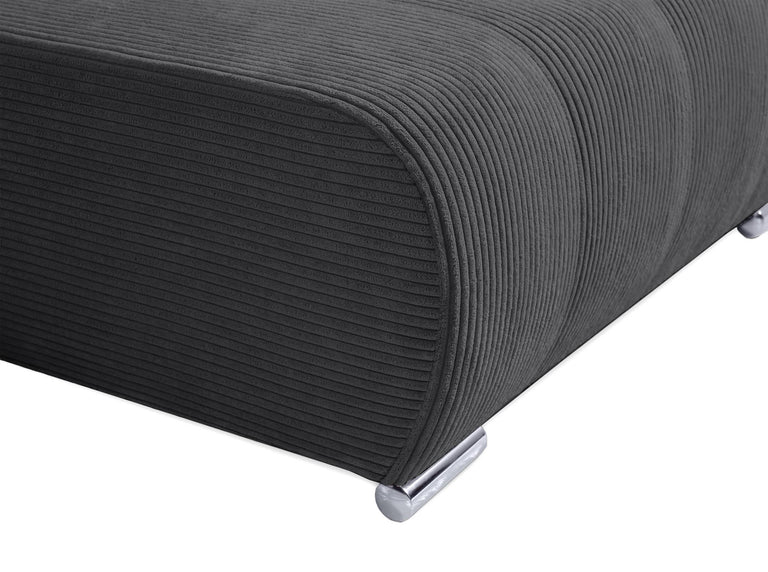 Hoekbank Olivia rechts ribstof met slaapfunctie