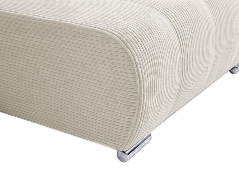 Hoekbank Olivia rechts ribstof met slaapfunctie