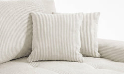 Hoekbank Olivia rechts ribstof met slaapfunctie