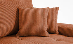 Hoekbank Olivia rechts ribstof met slaapfunctie