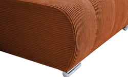 Hoekbank Olivia rechts ribstof met slaapfunctie