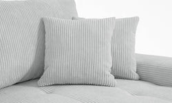 Hoekbank Olivia rechts ribstof met slaapfunctie