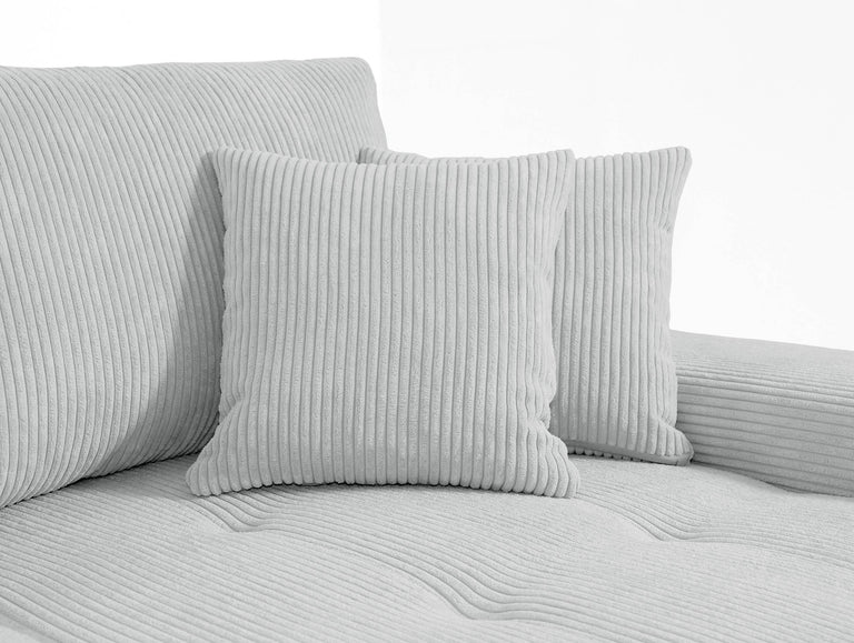 Hoekbank Olivia rechts ribstof met slaapfunctie