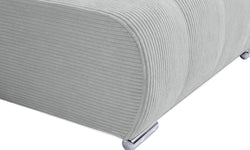 Hoekbank Olivia rechts ribstof met slaapfunctie