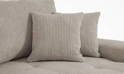 Hoekbank Olivia rechts ribstof met slaapfunctie