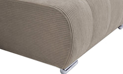 Hoekbank Olivia rechts ribstof met slaapfunctie