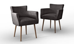 Set van 2 eetkamerstoelen Billie linnen