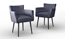 Set van 2 eetkamerstoelen Billie linnen