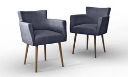 Set van 2 eetkamerstoelen Billie linnen