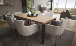 Set van 2 eetkamerstoelen Billie linnen