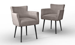 Set van 2 eetkamerstoelen Billie linnen