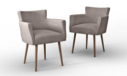 Set van 2 eetkamerstoelen Billie linnen