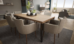 Set van 2 eetkamerstoelen Billie linnen