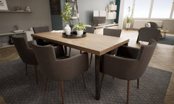 Set van 2 eetkamerstoelen Billie linnen