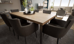 Set van 4 eetkamerstoelen Billie linnen