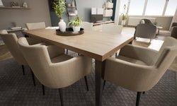 Set van 4 eetkamerstoelen Billie linnen