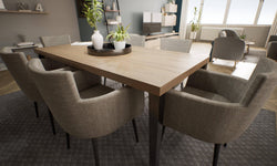 Set van 4 eetkamerstoelen Billie linnen