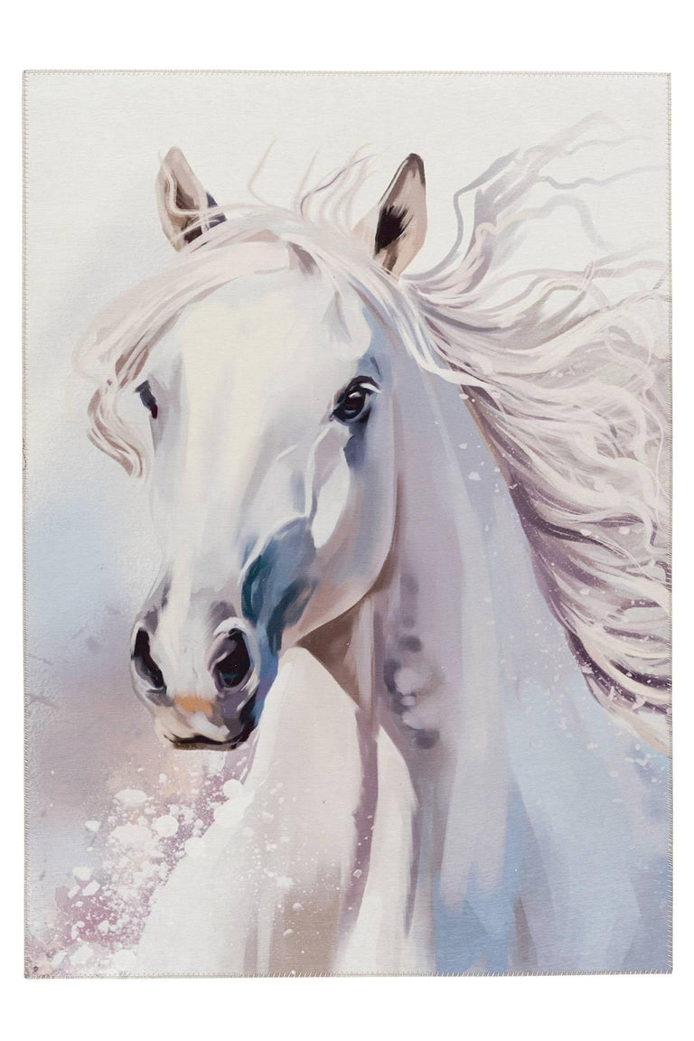 Kindervloerkleed White Horse