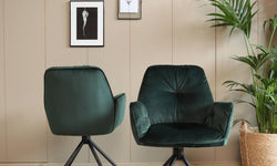 Set van 2 eetkamerstoelen Stripe