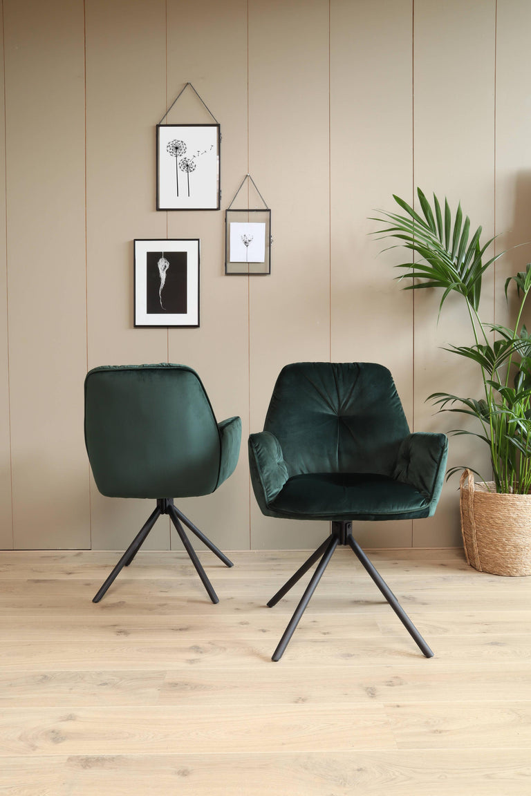 Set van 2 eetkamerstoelen Stripe