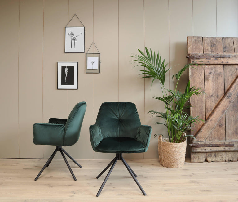 Set van 2 eetkamerstoelen Stripe
